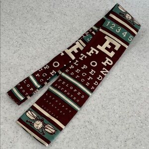 Vtg Rooster Brand  Neck Tie Eye Chart Optometry Eyeglasses Optometrist Necktie